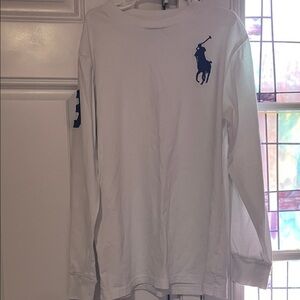 Ralph Lauren White Long Sleeve Polo Shirt